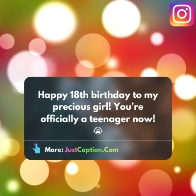 18th Birthday Captions for Instagram | Funny, Sassy, Happy