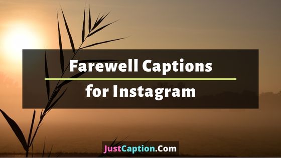 Farewell Captions for Instagram