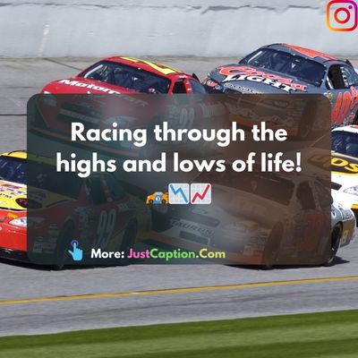 Race Track Captions for Instagram